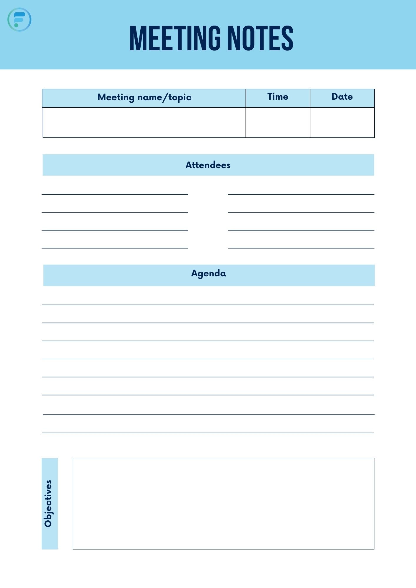 Meeting Notes (Free Download)