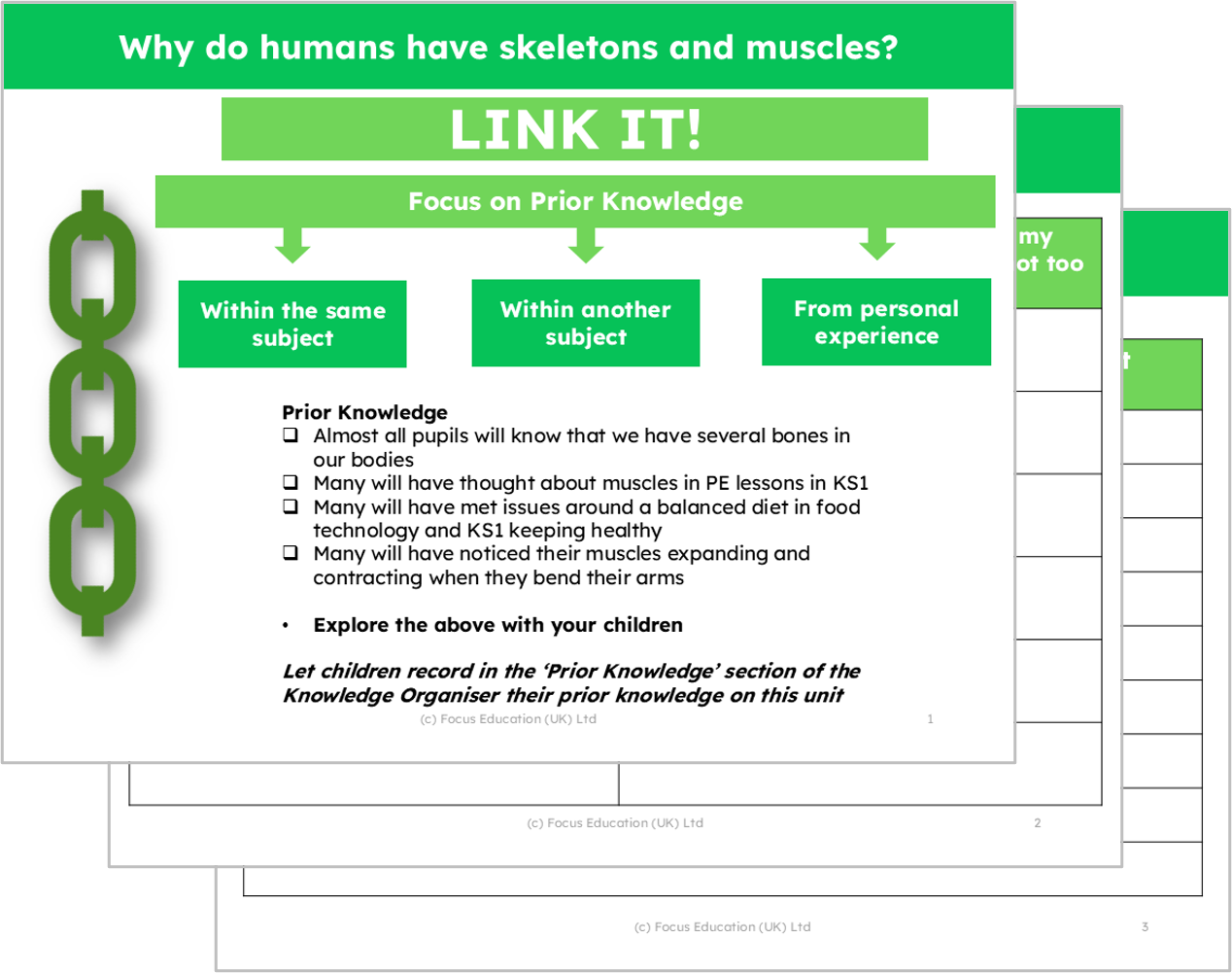 Science Y3: Why do humans have skeletons and muscles?