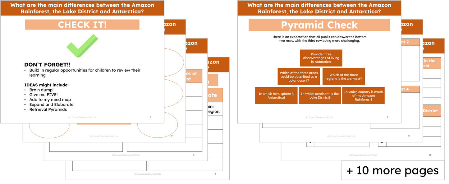 Geography Y4: What are the differences? Amazon Rainforest - Lake District - Antarctica