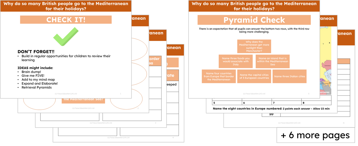 Geography Y4: Why do many British people go to the Mediterranean for their holidays?
