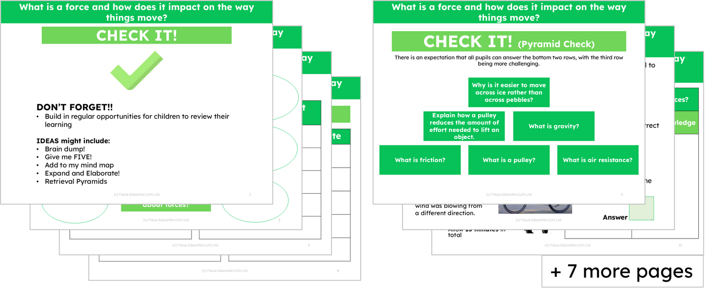 Science Y5: What is a force and how does it impact the way things move?