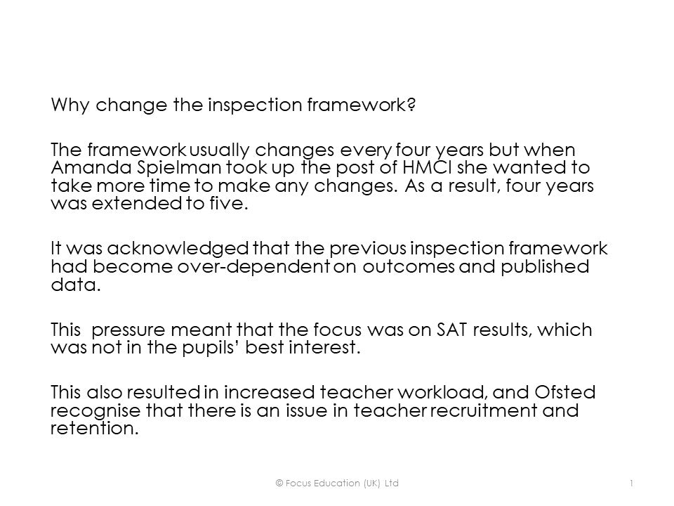 Preparing for an Ofsted Inspection