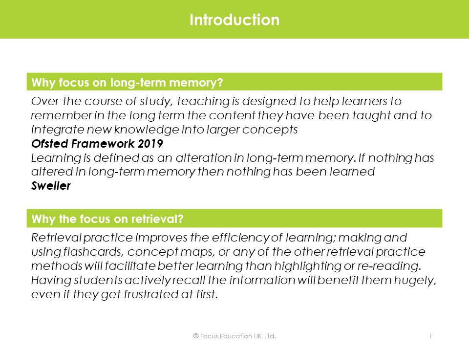 Why focus on long-term memory?