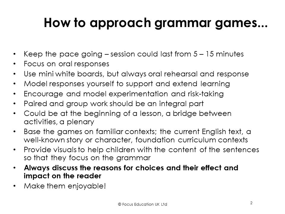 Grammar Games