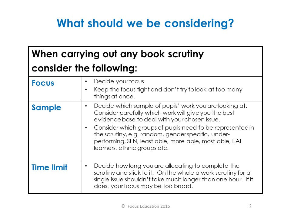 Making Book Scrutiny More Meaningful