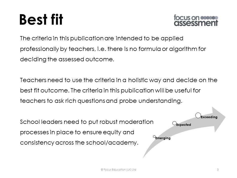 Key Assessment Criteria: Assessing Core and Non-Core Subjects