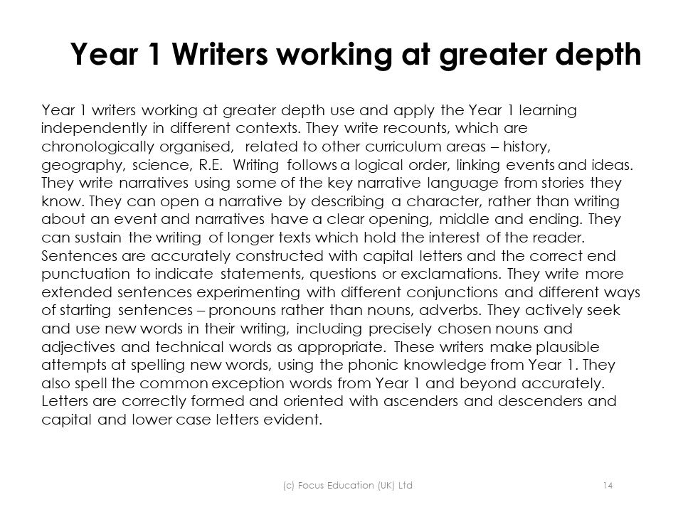 Writing at Greater Depth: Providing a Pathway for Able Writers