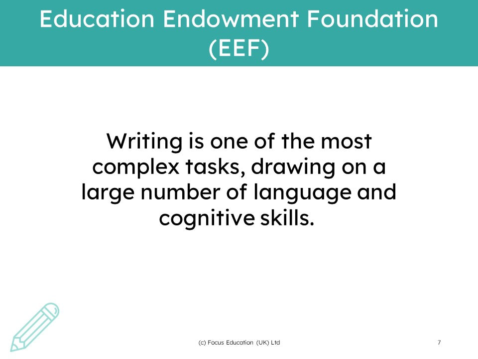 Creating and Implementing a Writing Curriculum: A Framework to Support the Teaching of Writing from Nursery to Year 6